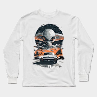 area 51, aliens, resident alien, abduction, alien invasion, ufo, sci fi, extraterrestrial, space, roswell, flying saucer, ufos Long Sleeve T-Shirt